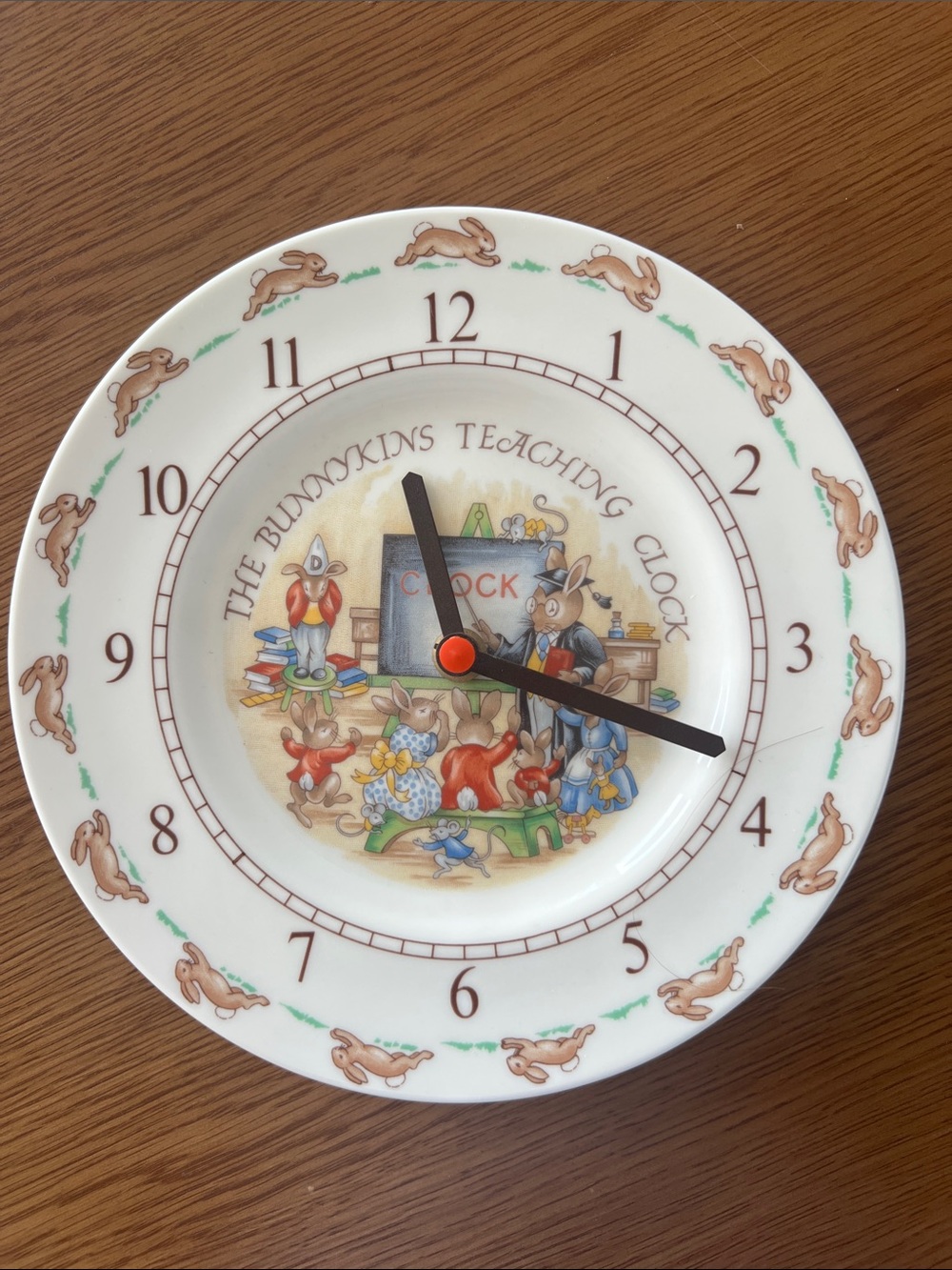 Bunnykins Teaching Clock, school classroom or playroom decor